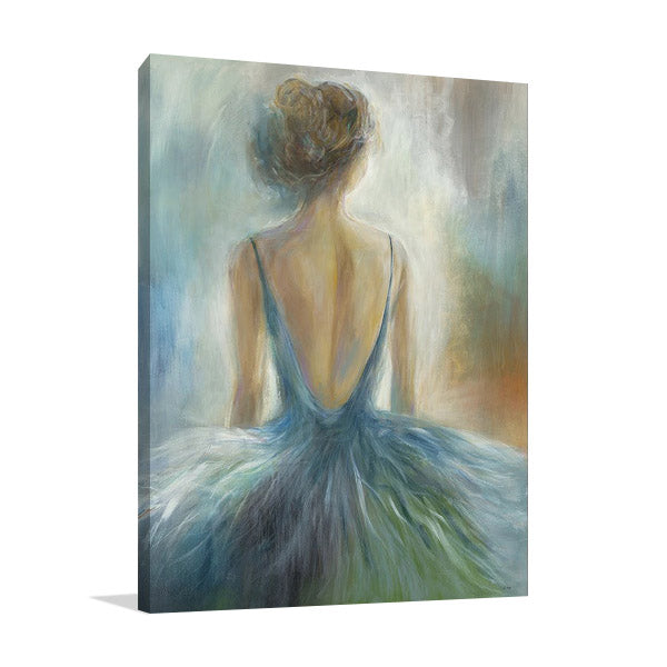 Lady in Blue Wall Art Print