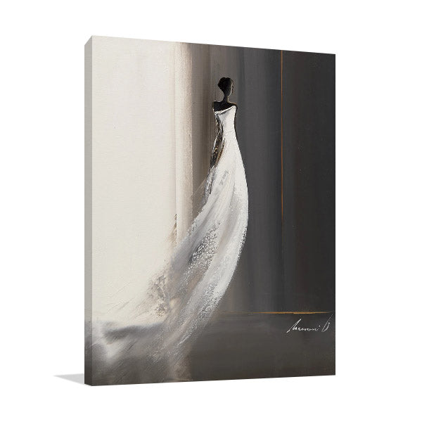 White Long Dress I Wall Art Print