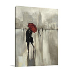 Lovers Under the Rain Wall Art Print