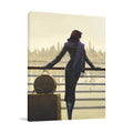 Woman Looking Out Wall Art Print