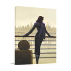 Woman Looking Out Wall Art Print
