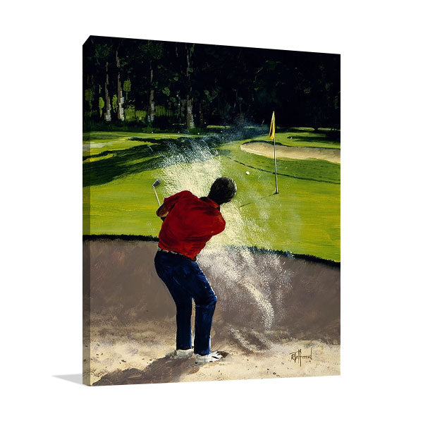 Man Playing Golf Wall Art Print