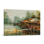 Fishing Village Wall Art Print
