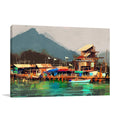 Old Fishing Village Wall Art Print