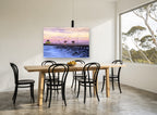 St Kilda Pier Twilight coastal canvas print on the wall of a dining room