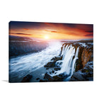 Waterfall Vatnajokull National Park Wall Art Print