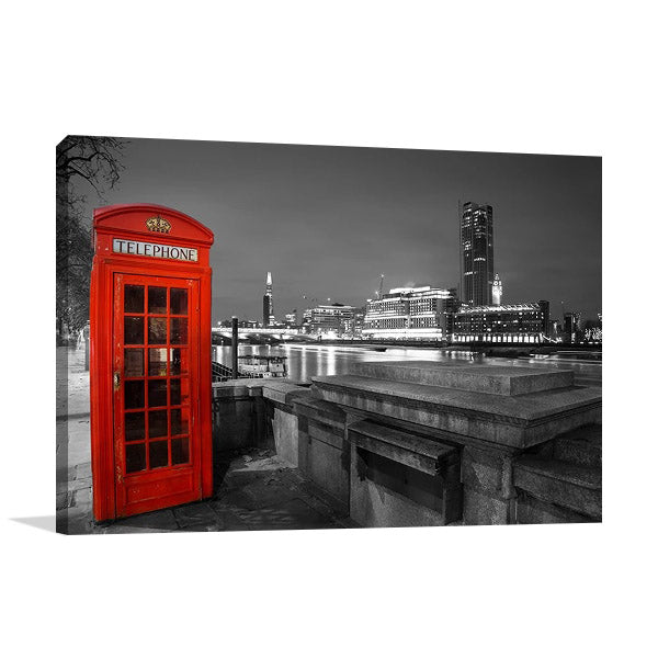 London Red Telephone Box Wall Art Print