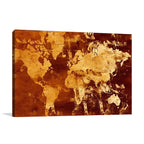 Abstract World Map Wall Art Print
