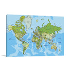 Global World Map Wall Art Print