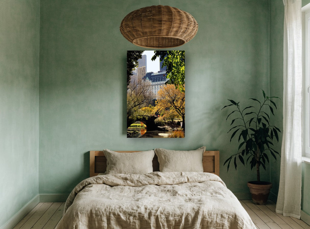 Autumn Beyond Gapstow city canvas print on the wall of a bedroom