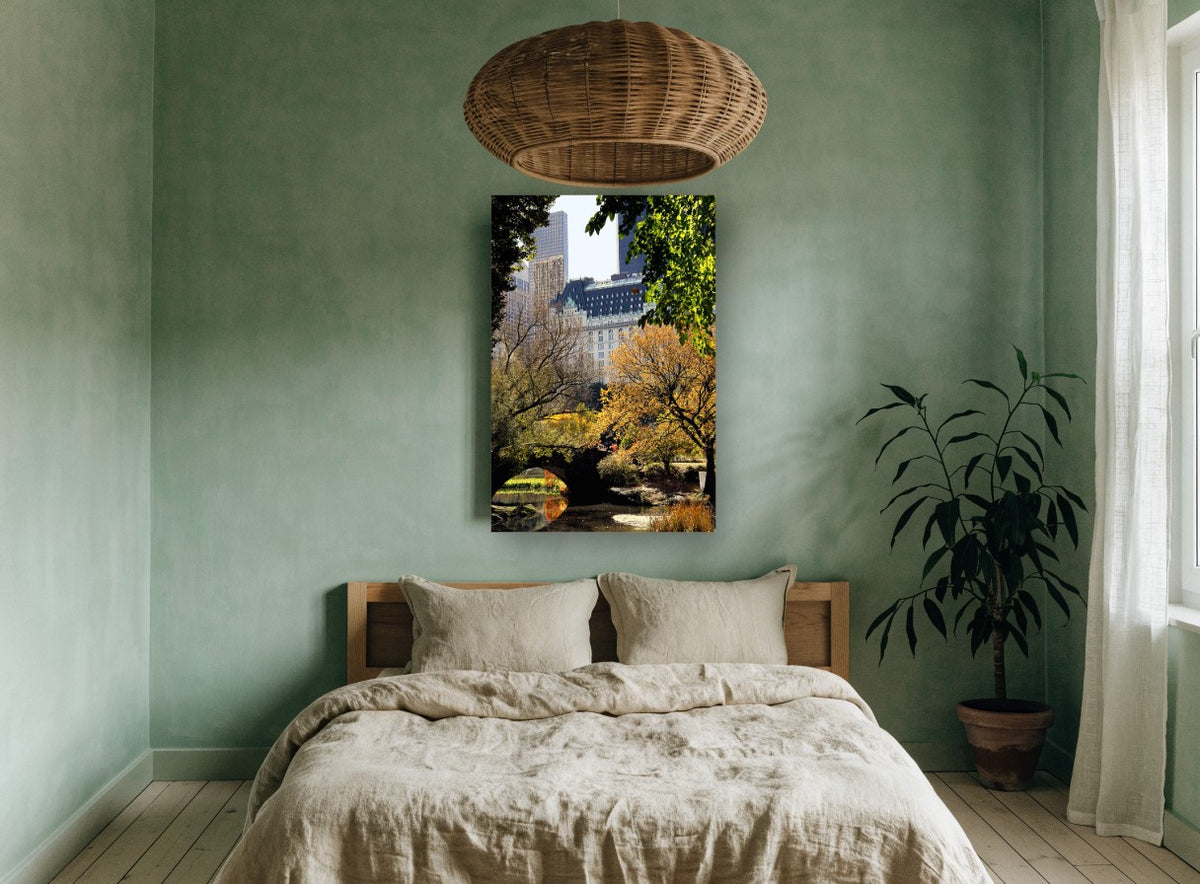 Autumn Beyond Gapstow city canvas print on the wall of a bedroom