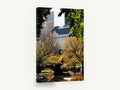 Autumn Beyond Gapstow, central park autumn bridge photograph, city canvas wall art print ready to hang