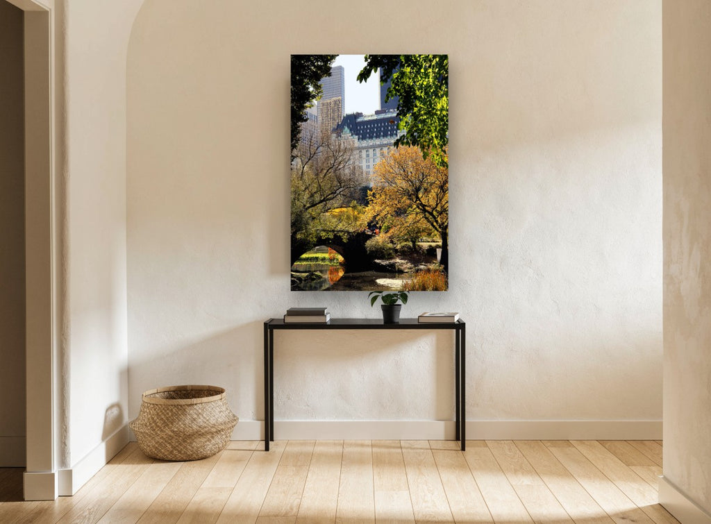 Autumn Beyond Gapstow city canvas print on the wall of a hallway