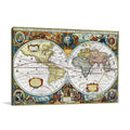 Vintage Global Map Wall Art Print
