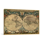 World Vintage Map Wall Art Print