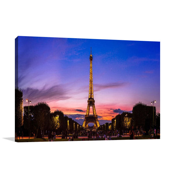 Eiffel Tower Sunset Wall Art Print