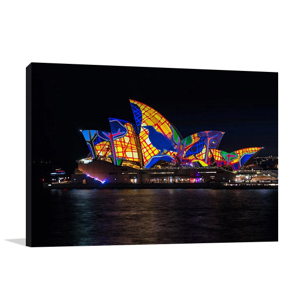 Lighting of Sydney Opera Wall Art Print