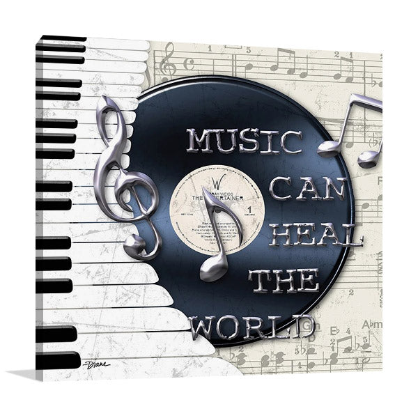 Music Heal the World Wall Art Print