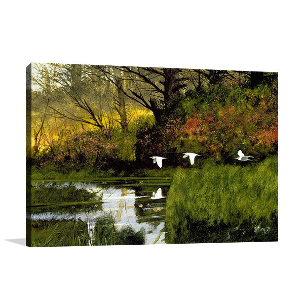 Pond Flight Wall Art Print