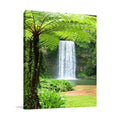 Waterfall Over Cliff Wall Art Print