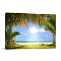 White Sandy Beach Wall Art Print