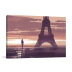 Alone in Paris Wall Art Print