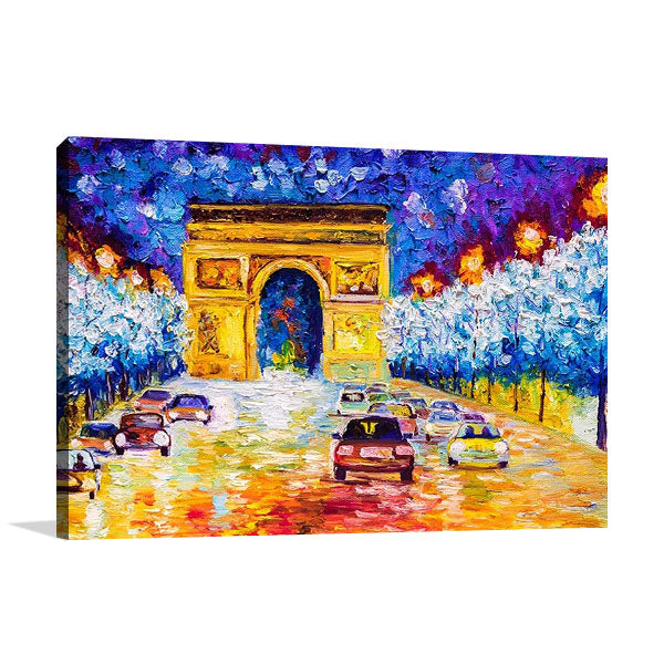 Arc De Triomphe at Paris Wall Art Print