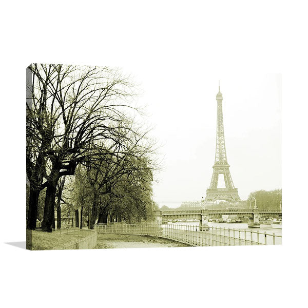 River Seine Eiffel Tower Wall Art Print