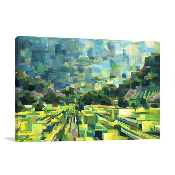Summer Green Field Wall Art Print