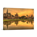 Buddhist Temple at Dusk Wall Art Print