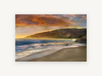 Malibu Sun Headland, coastal canvas wall art print, front view