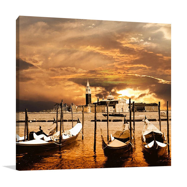 Italy Venice Sunset Wall Art Print