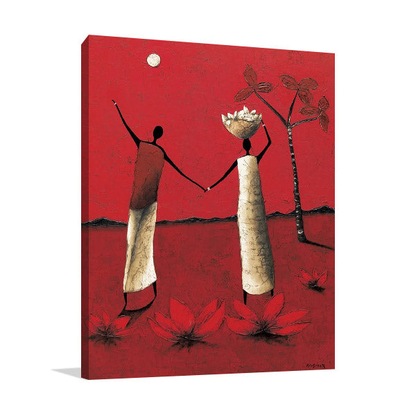 African Couple Wall Art Print