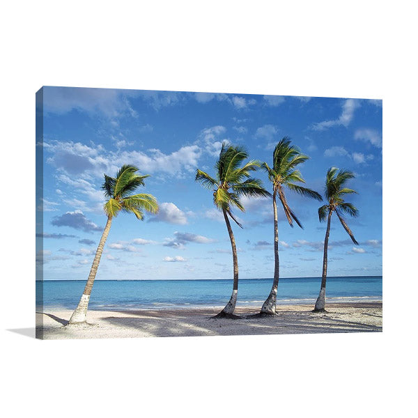 Beach Palm Trees Wall Art Print