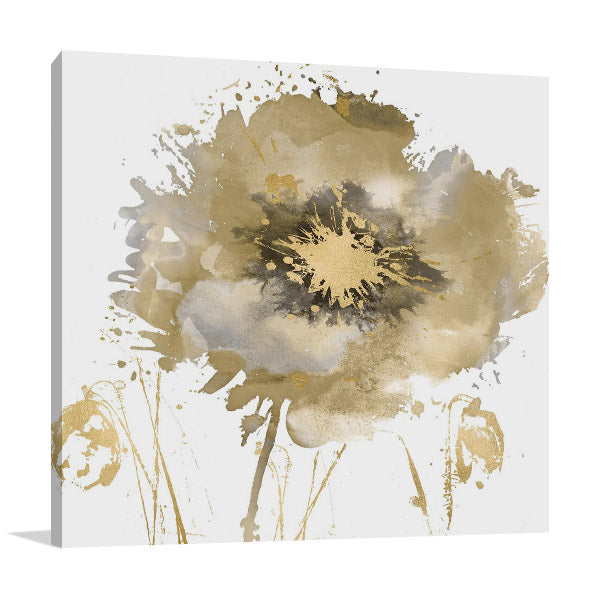 Flower Burst in Gold II Wall Art Print