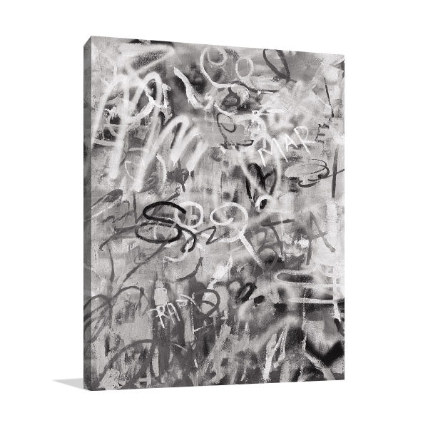 Graffiti Love Monochromatic Wall Art Print