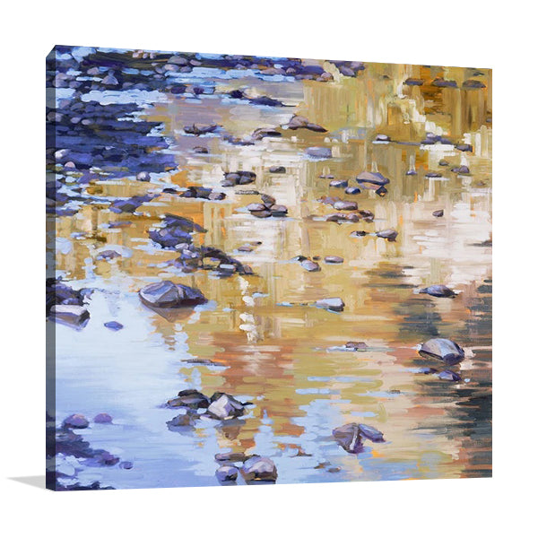 River Rocks and Reflections I Wall Art Print