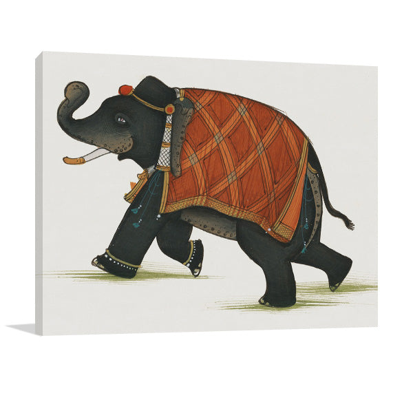 India Elephant II Wall Art Print
