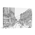 Cityscape Seattle Line Wall Art Print