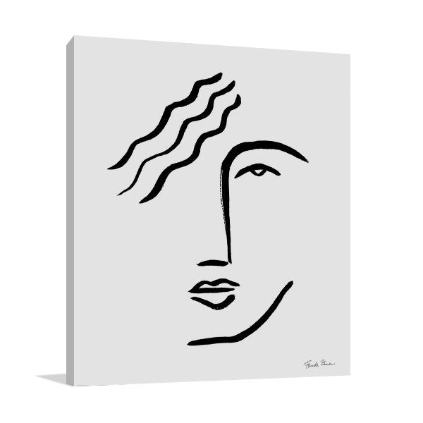 Faces I Line Wall Art Print