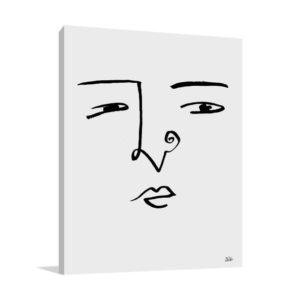 Making Faces VII Line Wall Art Print