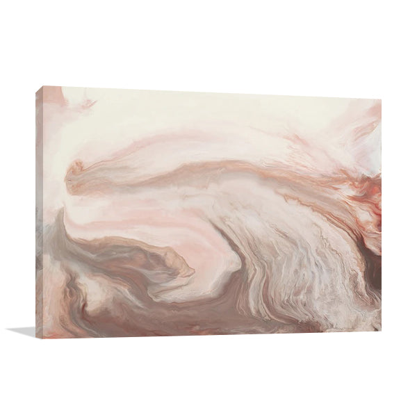 Peach Ink Flow Wall Art Print