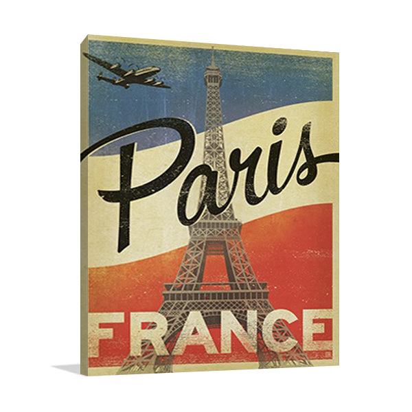 Vintage Paris Eiffel Tower Wall Art Print