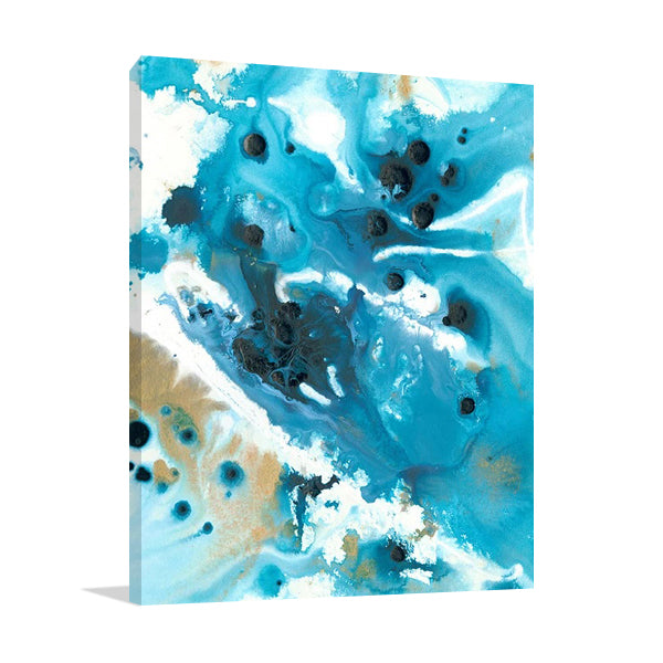 Marbling Blue Water Wall Art Print