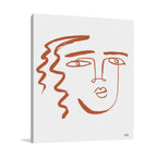 Making Faces V Terracotta Wall Art Print