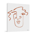 Making Faces VIII Terracotta Wall Art Print