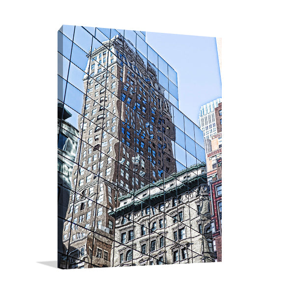 Skyscraper Reflections New York Wall Art Print