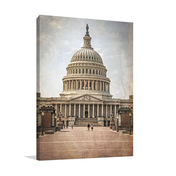 Washington DC Vintage Capitol Wall Art Print