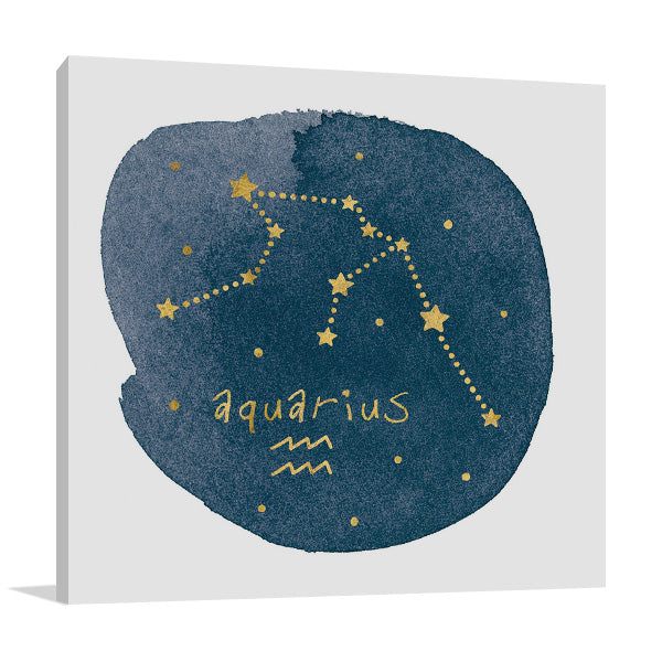 Horoscope Aquarius Wall Art Print