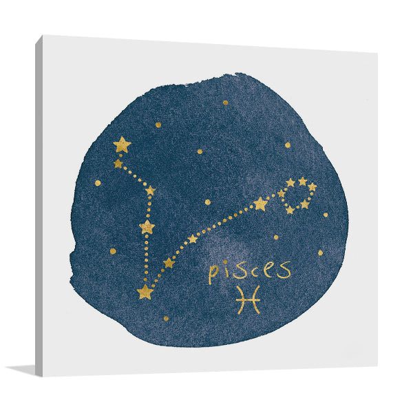 Horoscope Pisces Wall Art Print